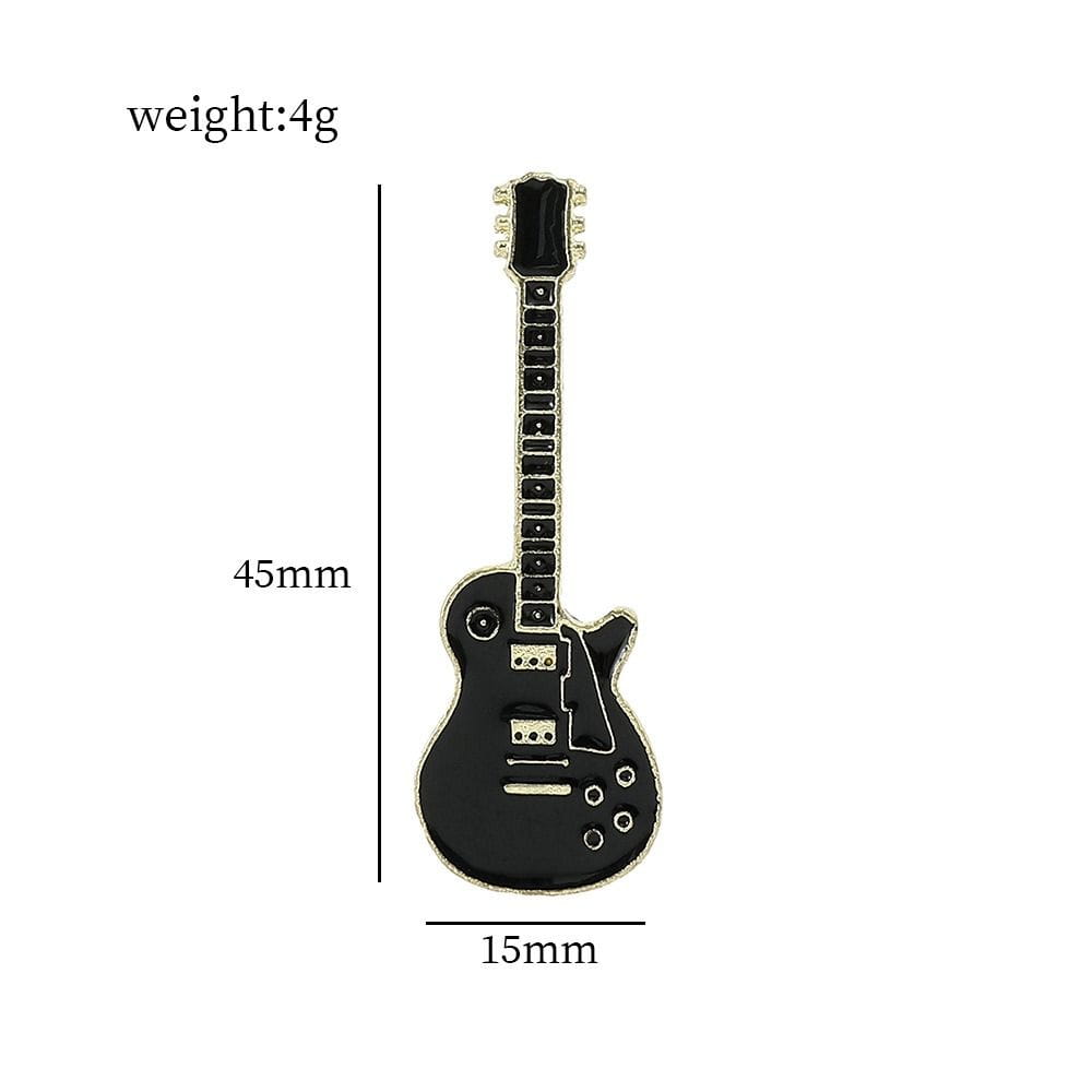 Clothing Accessories Rock Band Guitar Brooch Funny Cartoon Guitar Lapel Badge Metal Guitar Enamel Pins Denim Shirt