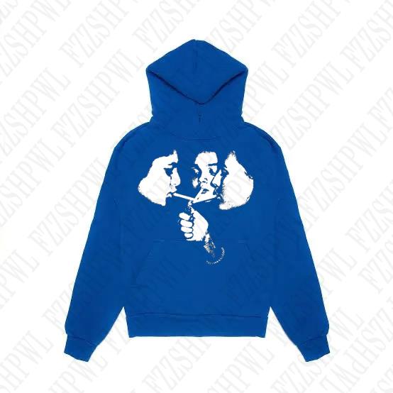 2025 hot trend 2000s men’s fashion Harajuku Gothic pattern sports hoodie retro punk hip-hop casual streetwear