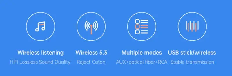 NFC Bluetooth 5.3 Audio Receiver 3.5mm AUX RCA USB U-Disk/TF HIFI Stereo Music Wireless Adapter With Mic For Car Kit Speaker Amp