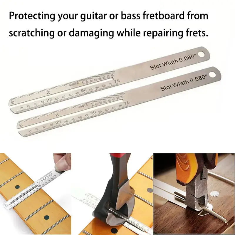Miwayer Guitar Cleaning File Tools Slotting Hole Fret Nut Saddle Cleaning Saw for Musical Instruments