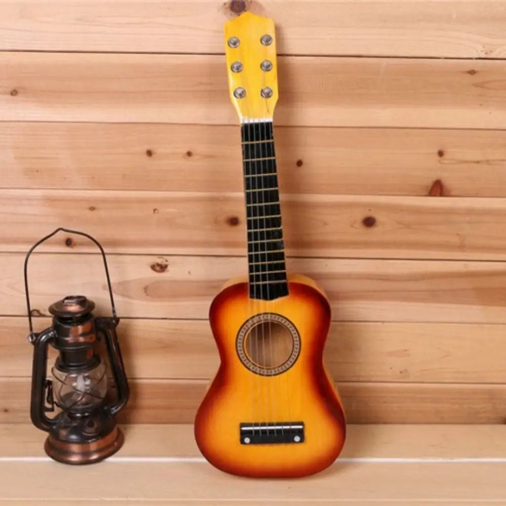 Solid Wood Children’s Guitar Classical Adjustable String Knob Children’s Instrument Toy High Sound Quality Durable