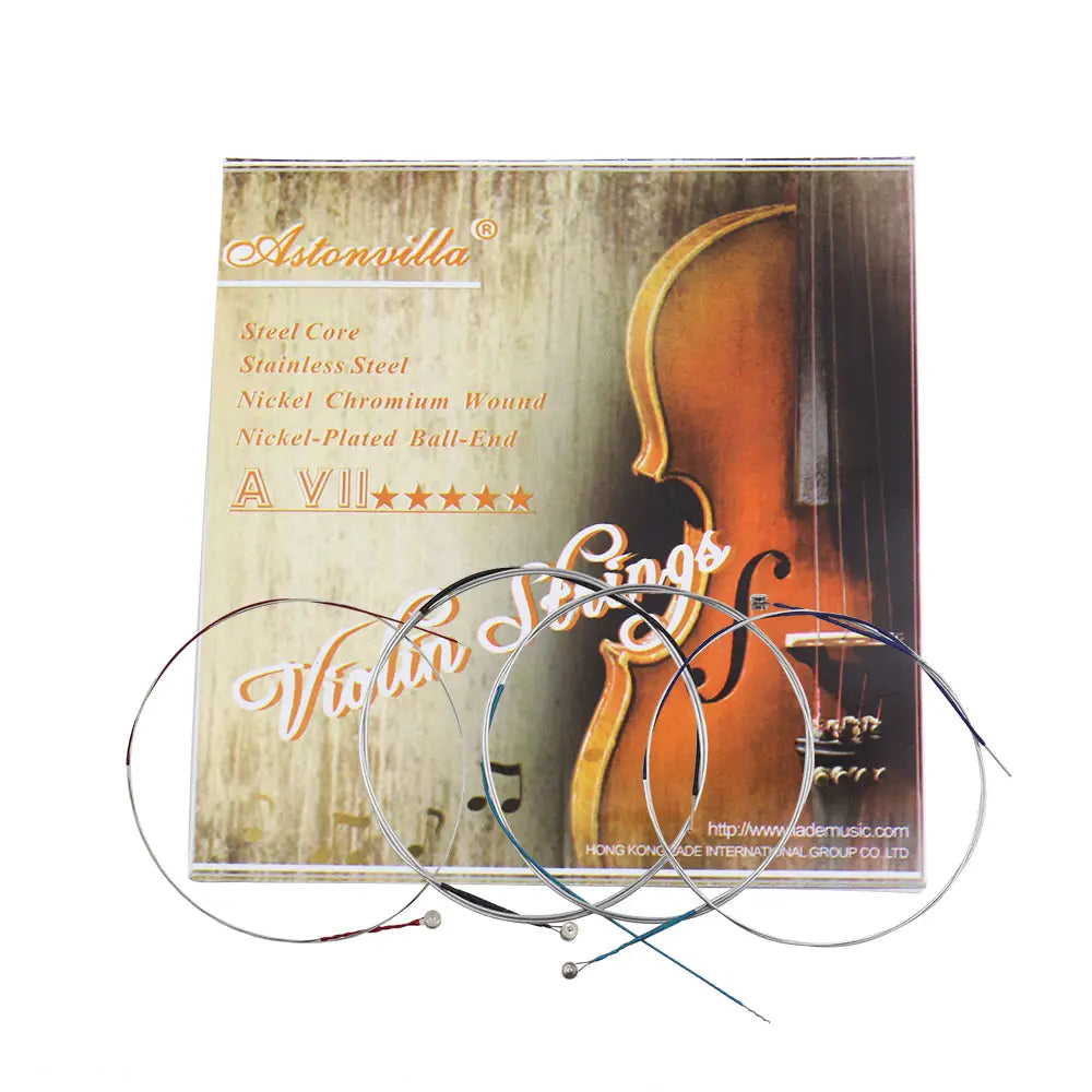 Professional Violin Strings (E-A-D-G) Nickel Silver Wound for 4/4 3/4 1/2 1/4 Violin Musical Instrument Parts & Accessories