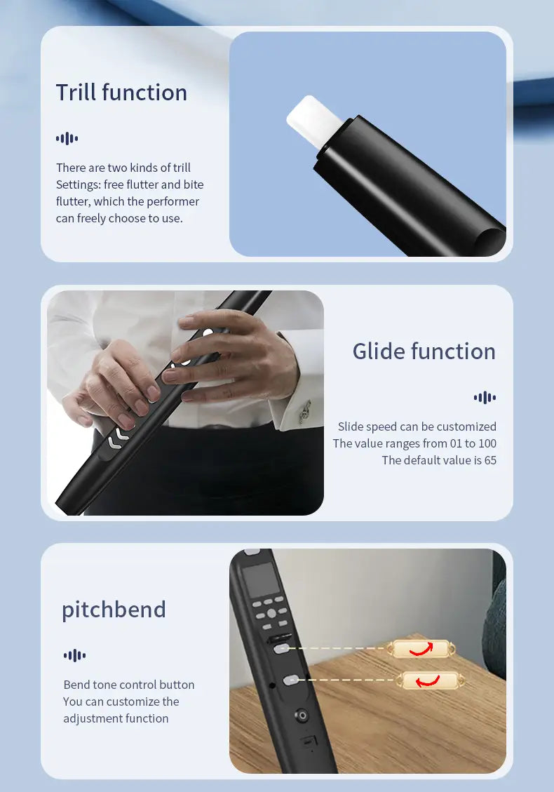 Konix Musical Instrument New Product with 48 Timbre Muiltfunctional Aerophone Electronic Wind Instrument