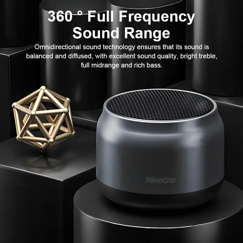 MeeGooPortable Wireless Bluetooth Speaker Mini Audio USB Speaker Multimedia 3D Surround for PC Laptop Mobile Gaming Stereo Sound