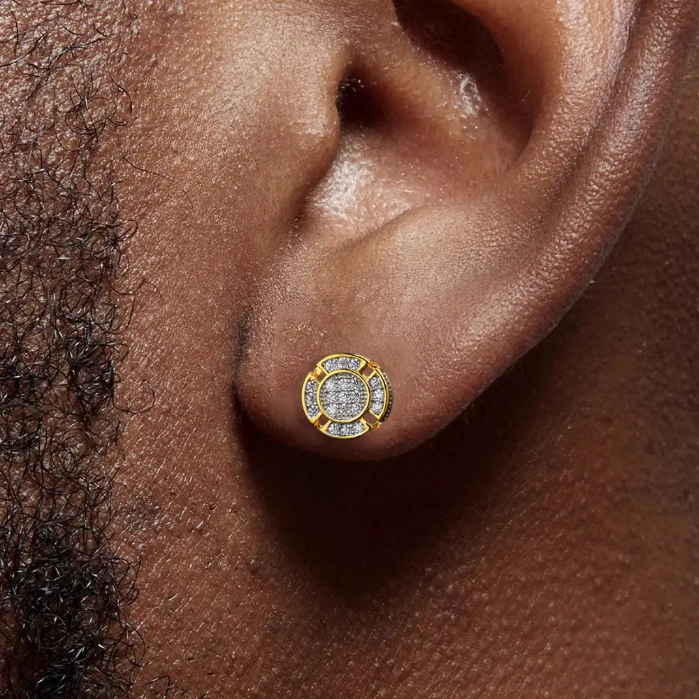 Designer Piercing Ear Hip Hop Unusual Earrings for Men Women Delicate Gold Color Punk Rock Earings Rapper’s Jewelry OHE165