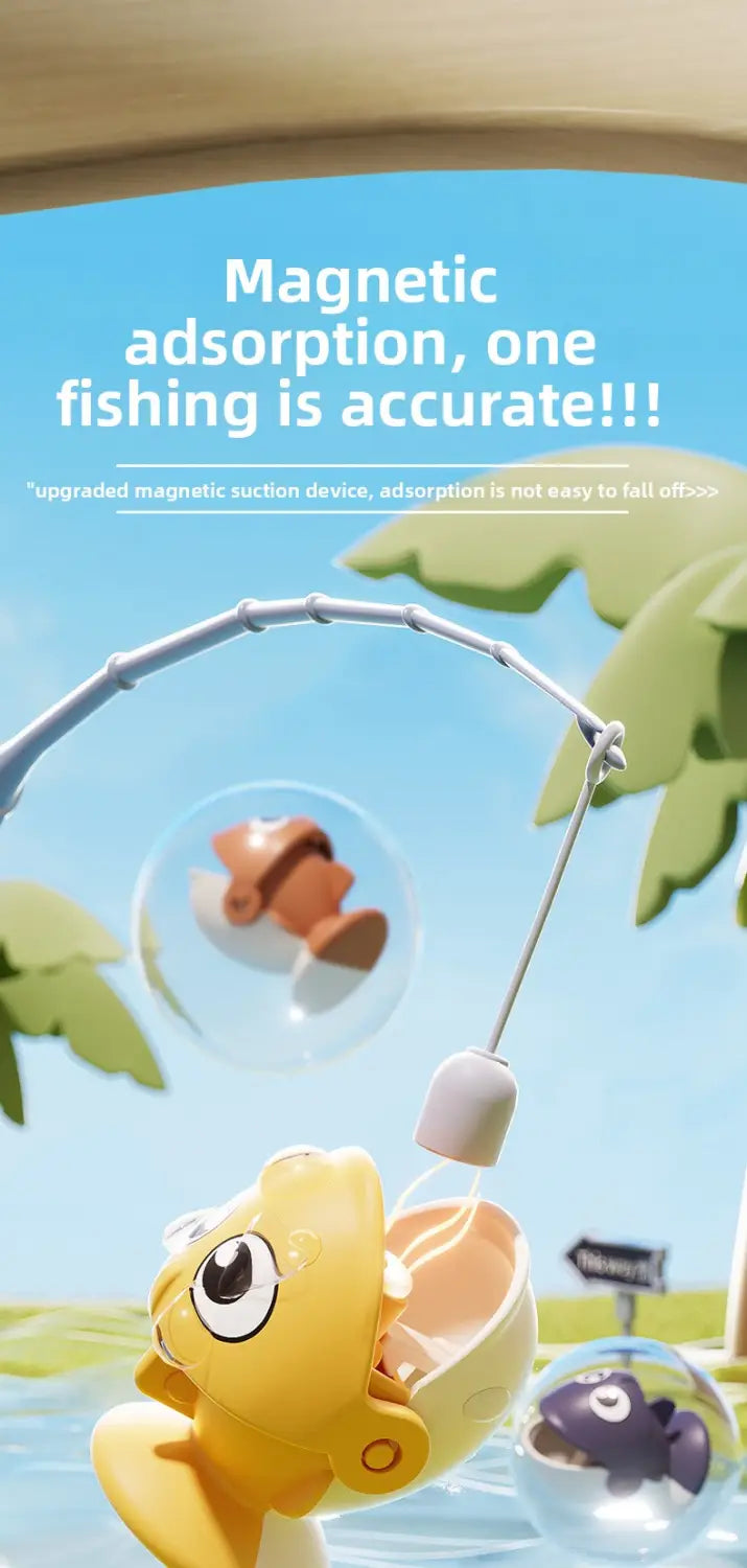 Kids Magnetic Fishing Play for Children Electric Fishing Toy Have Music Spinning Game Fish Rod Education Baby 3 Year Gifts
