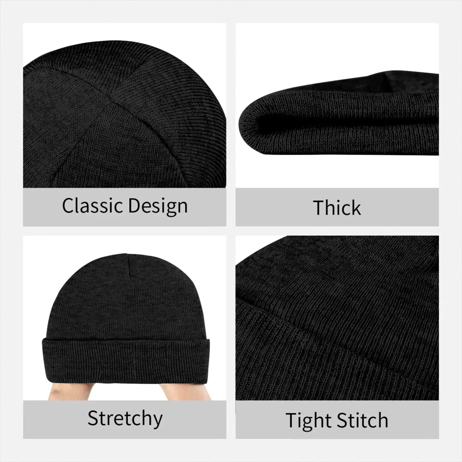 Milo J Singer Knitted Hat for Women Men Beanies Winter Hat Acrylic Music Crochet Cap