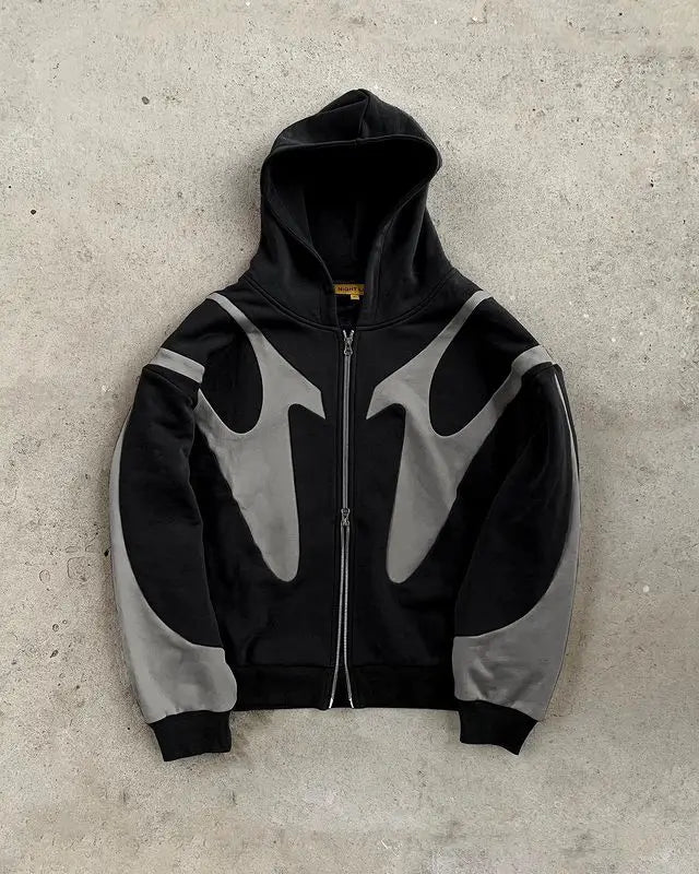 Hoodie Zipper Up Sweatshirt Womens Mens Harajuku Hip Hop Retro Oversized Hoodie New Fashion Rock Gothic Jacket Coats