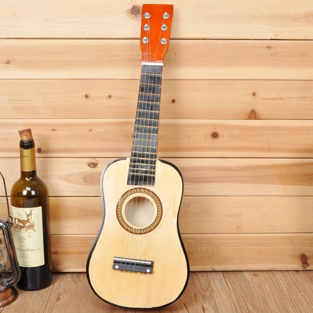 Solid Wood Children’s Guitar Classical Adjustable String Knob Children’s Instrument Toy High Sound Quality Durable