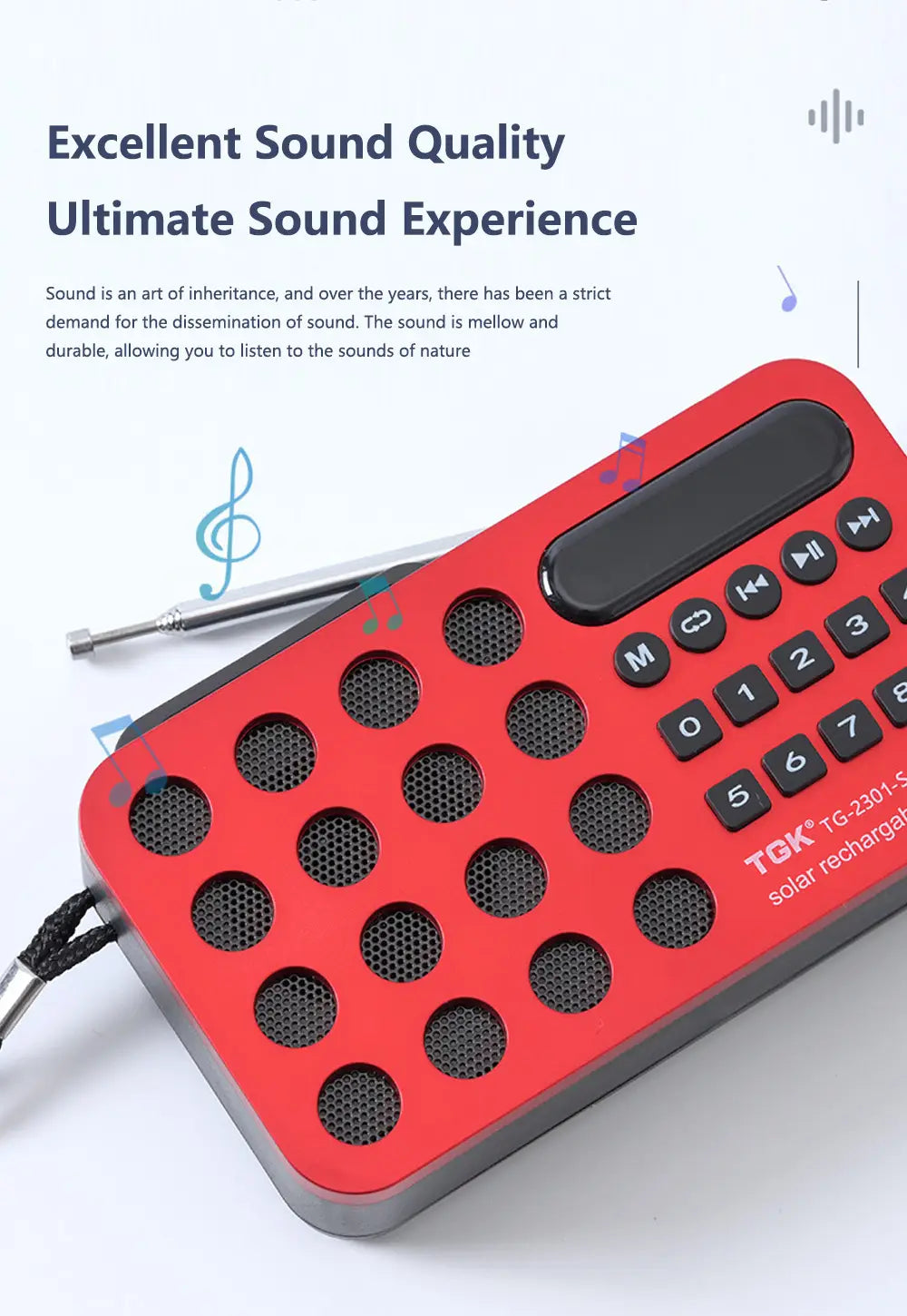 Portable FM Radio Rechargeable Mini Solar Bluetooth Speaker With USB TF Card MP3 Music Player Wireless Speaker FM Radio Receiver