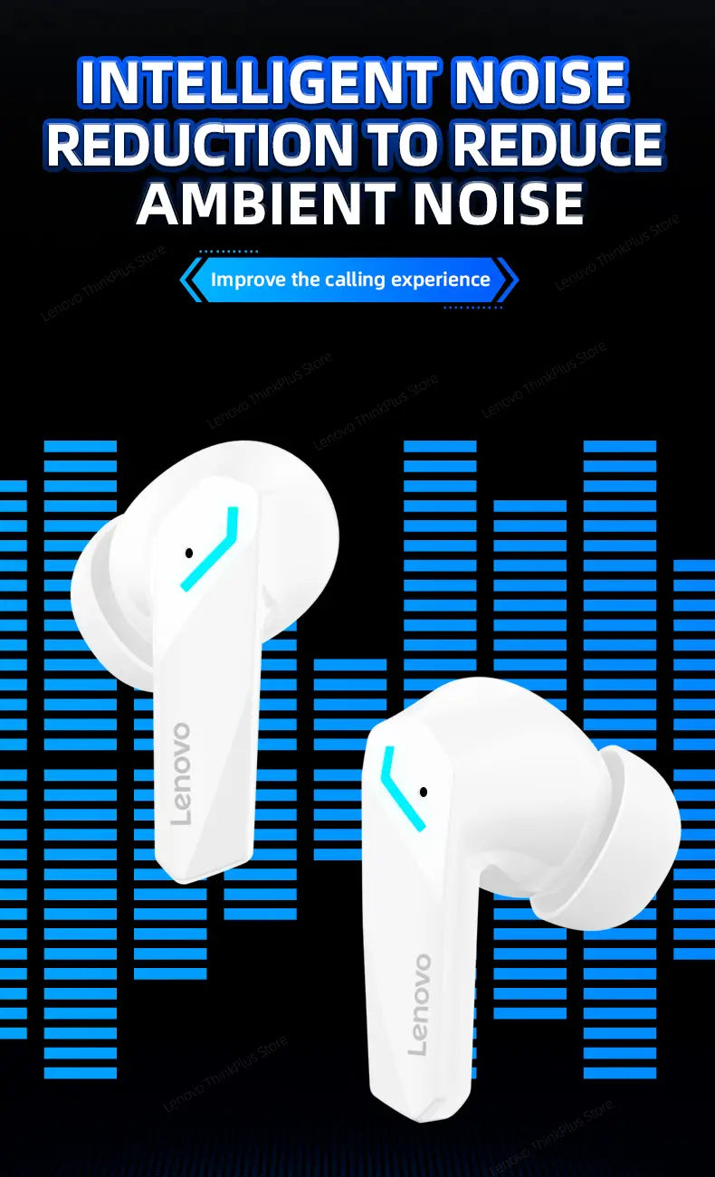 Lenovo GM2 Pro Headphones Wireless Bluetooth 5.3 Earphone Dual Mode HD Call with Mic Gaming Music Headset Waterproof Earbuds