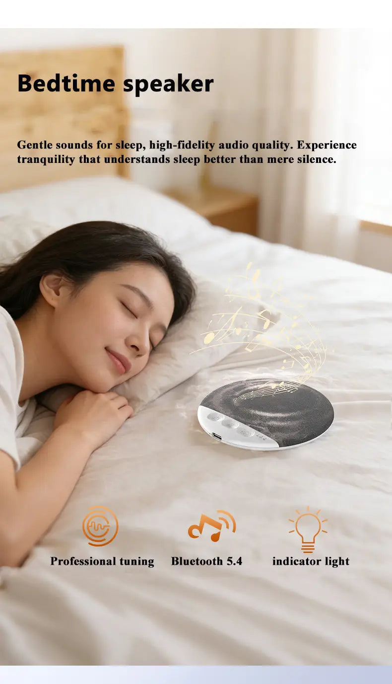 Mini Sleeping Bluetooth Speaker Nature Sound White Noise Soundbar Wireless MP3 Music Player Ultra Thin Timed Shutdown Audio Pla