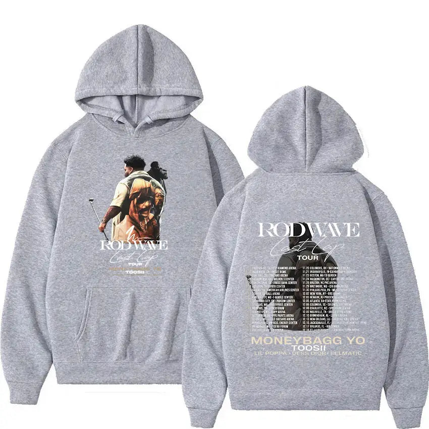 Rapper Rod Wave Last Lap Tour 2024 Album Hoodie Men’s Hip Hop Retro Pullover Sweatshirt Y2k Fashion Oversized Hoodies Streetwear
