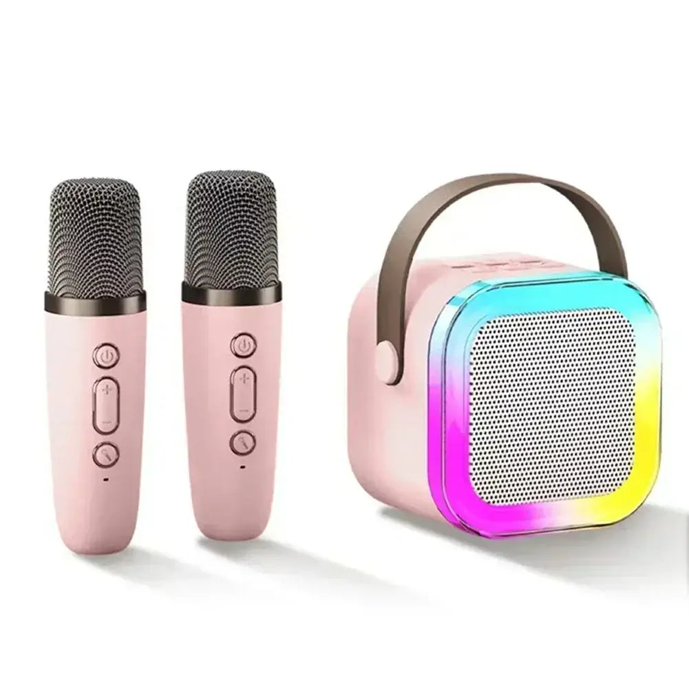 Hot sales K12 Karaoke Microphone KTV with 2 Wireless Microphones for Home Bluetooth 5.3 PA Speaker Singing Children’s Gifts