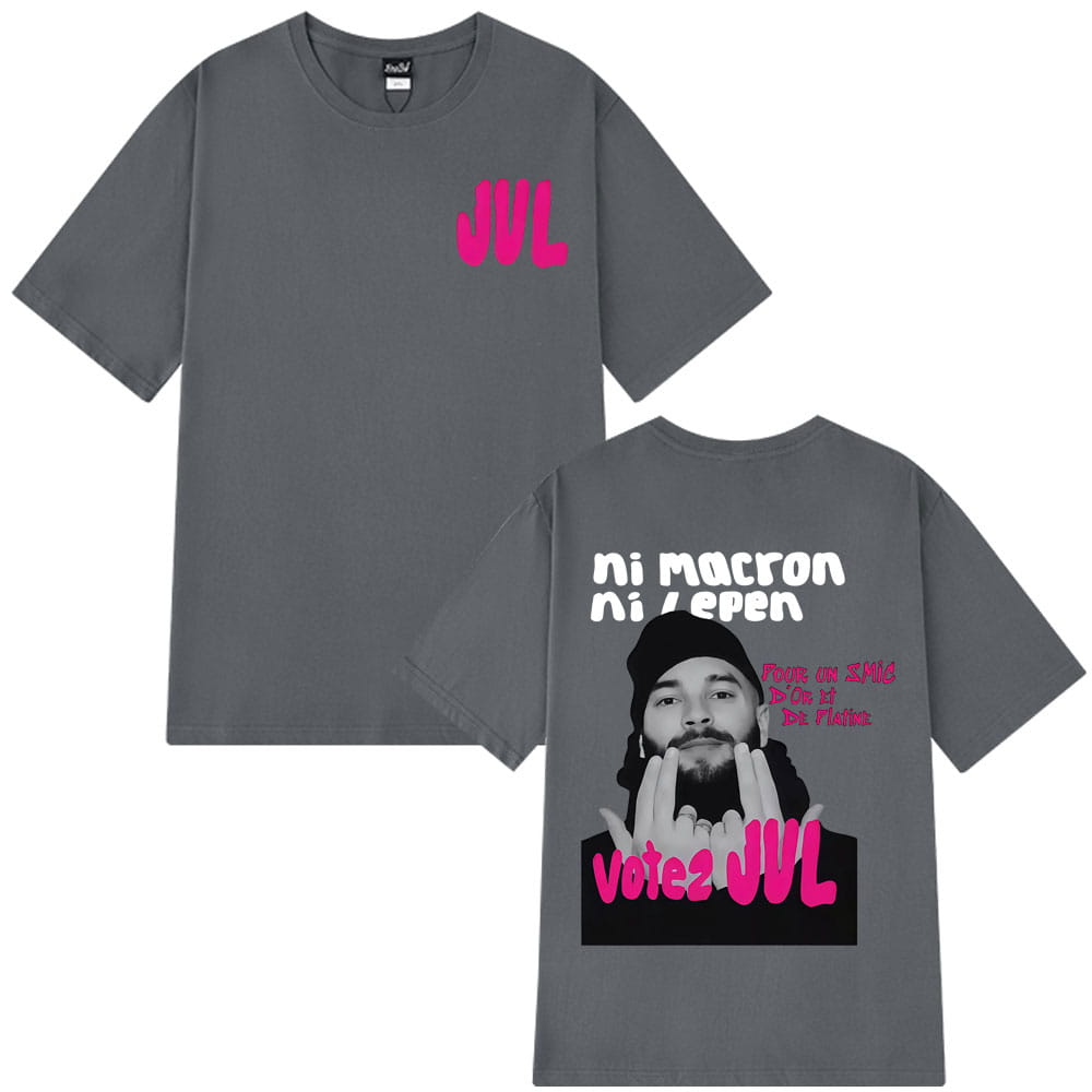French Rapper JUL Fashion Graphics T-shirts Men Women Hip-hop T-shirt Short-sleeved Casual Aesthetic Trendy T-shirt Streetwear