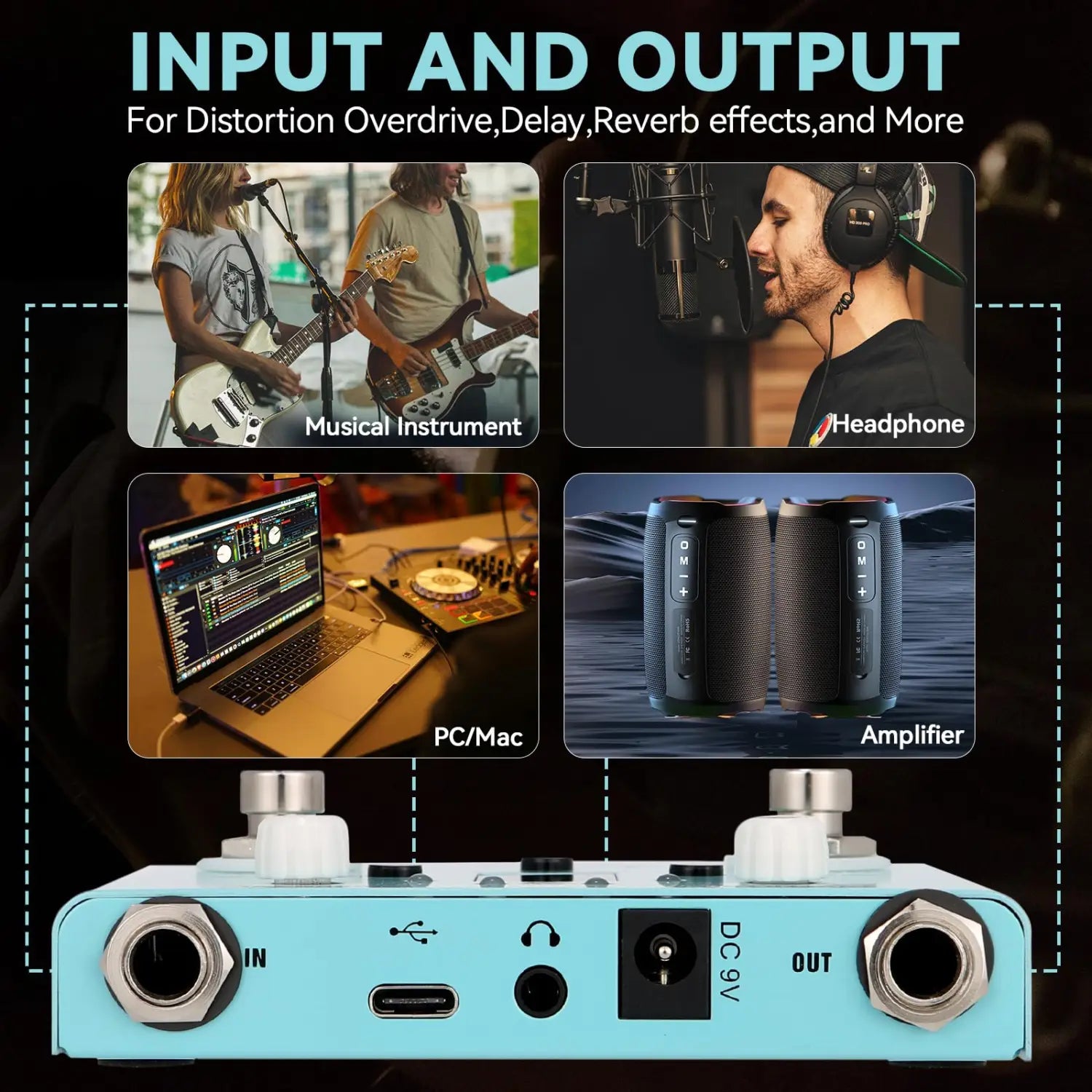 M-vave Lost Tempo Drum Machines & Looper Pedal - 4-Mode Tuner/Drum 30 Presets 11 Mins Recoding Time,for Guitar/Bass Effects