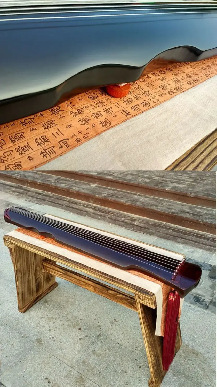 7 Strings Guqin Zither Handmade Guzheng Beginner Stringed Instruments with Accessories Chinese Traditional Musical Instruments