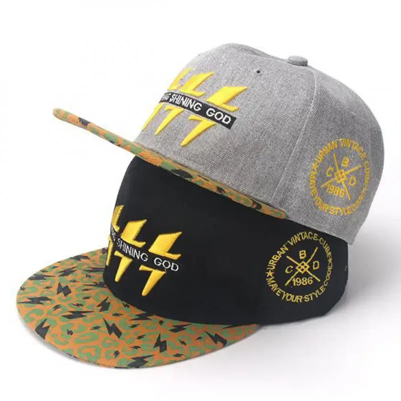 Hip Hop Baseball Cap For Men Cotton Embroidered Lightning Snap Back Hats Women Outdoor Casual Sports Sunshade Gorra Dropshipping