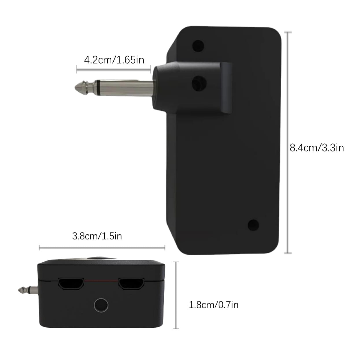 M-VAVE H8 Guitar Headphone Amplifier Portable Rechargeable Mini Headphone Amp Built-in Delay Reverb Effect for Electric Bass