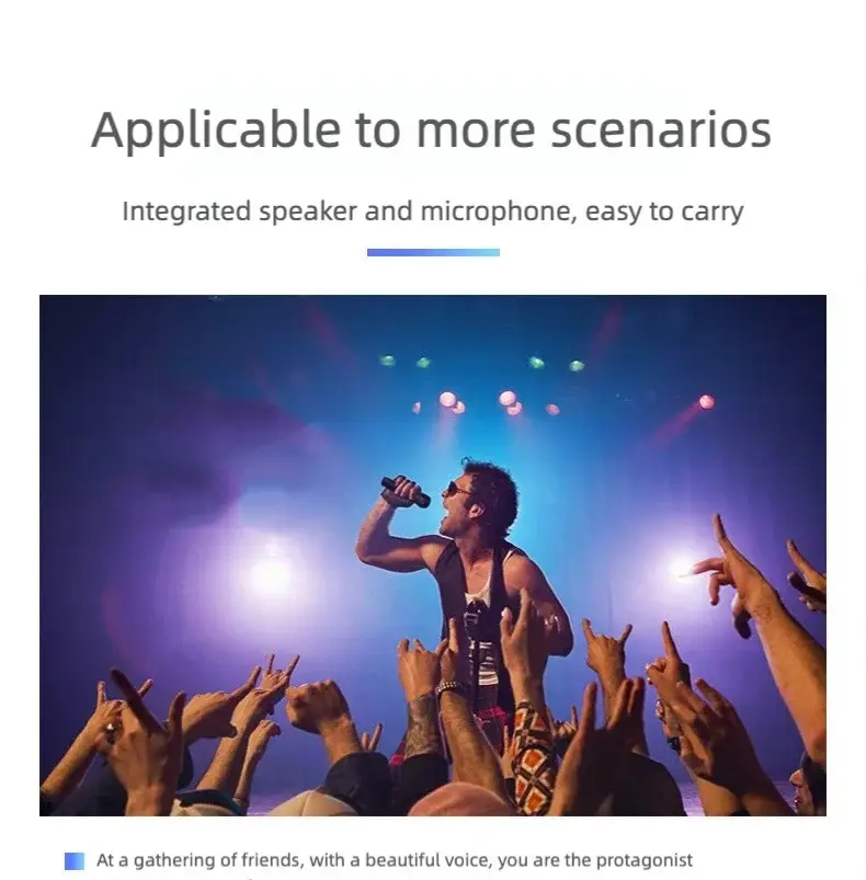 Professional Wireless Karaoke Microphone with Speaker Karaoke Machine Featuring Surround Sound Surpasses Ordinary Microphones