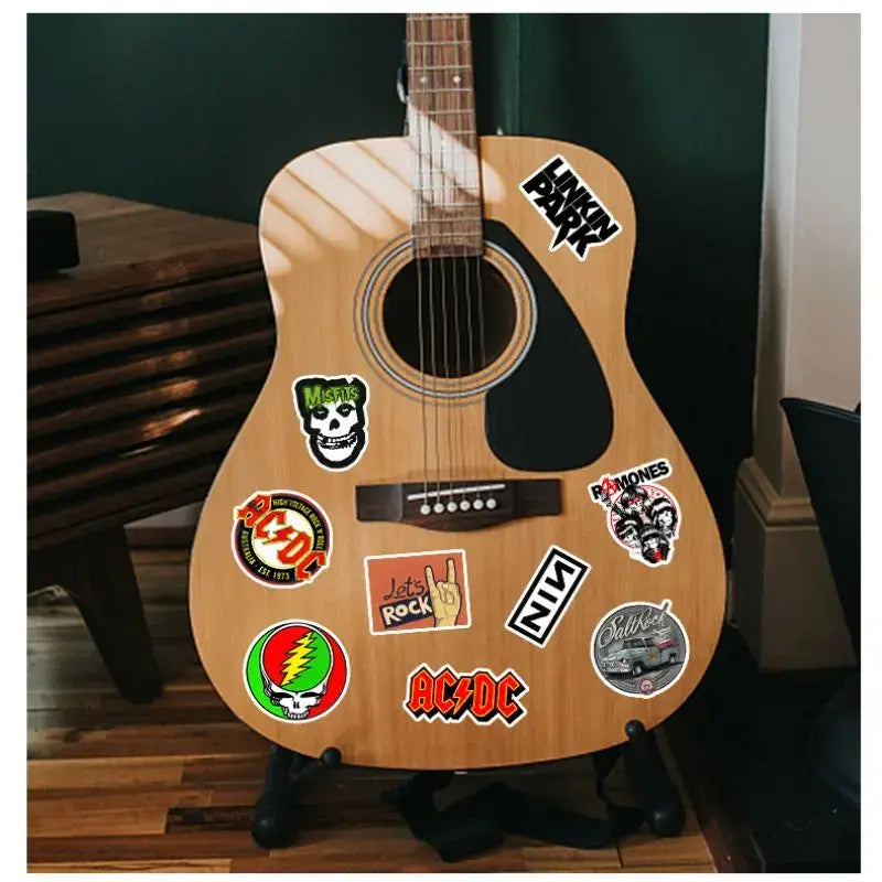 Rock Band Music Stickers Aesthetic for iPad Phone Guitar Motorcycle Skateboard Luggage Cup Fashion Art Decal Collection