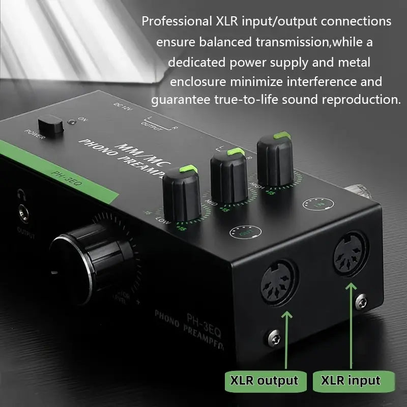 Versatile Turntable Amplifier Professional MM MCs Phonoes Preamp With Adjustable 3 Band EQs For Vinyls Record Player Systems