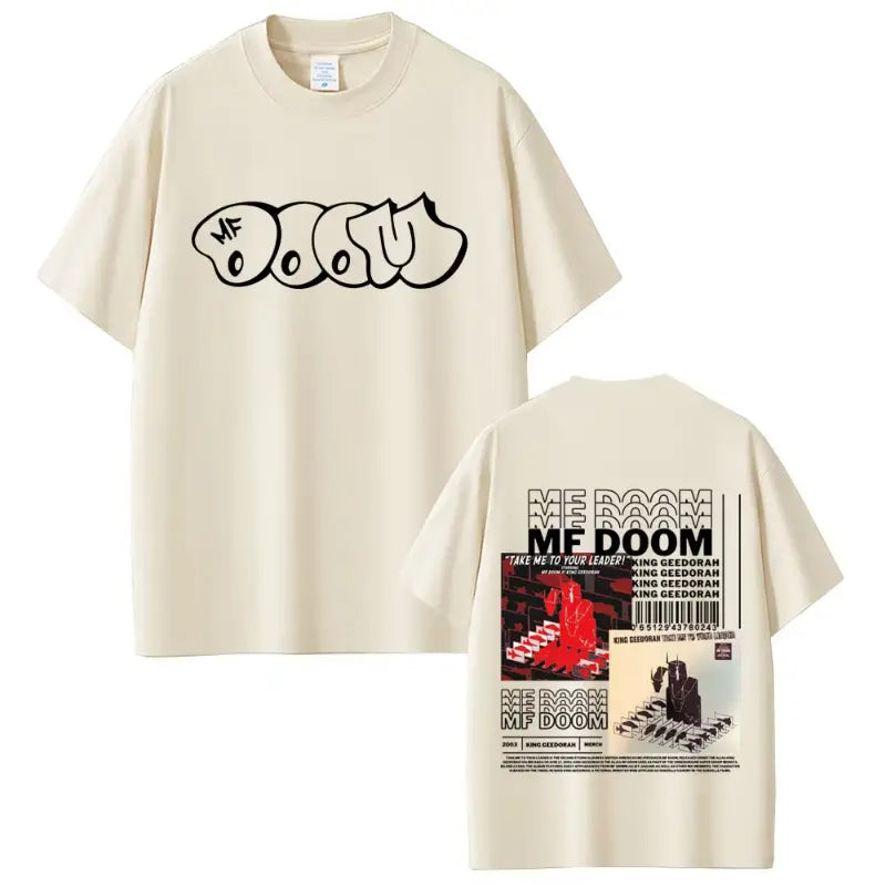 Rapper Mf Doom Album Madvillainy Graphic T-shirt Men Women Hip Hop Fashion Vintage T-shirts Male Casual Cotton Oversized T Shirt