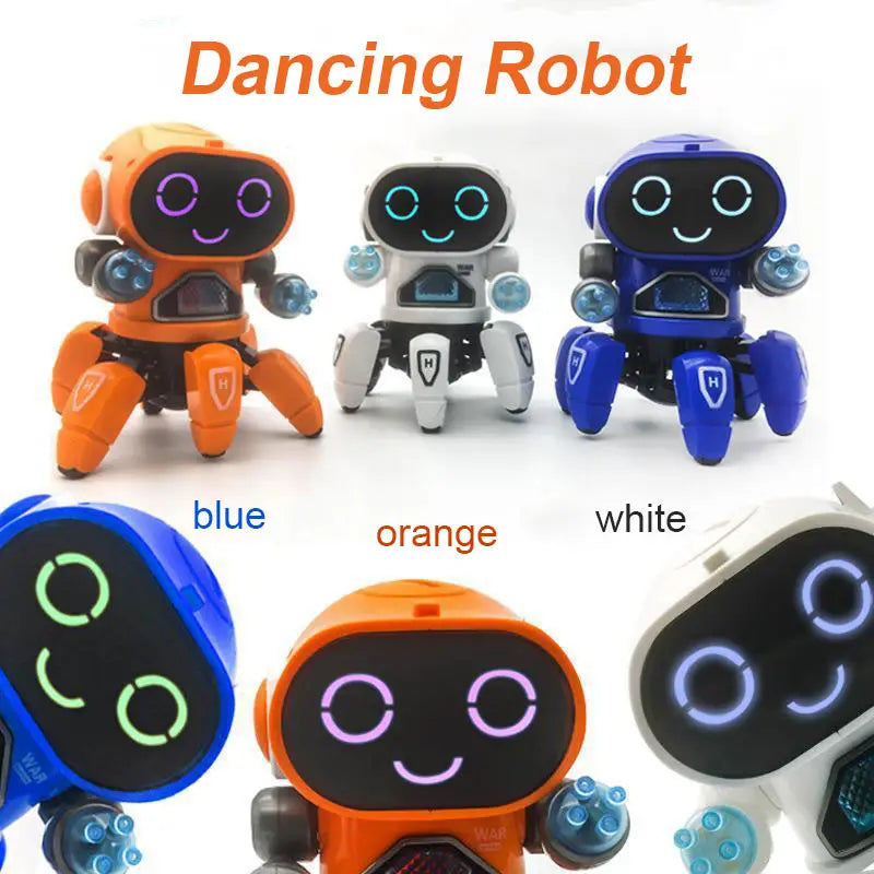 Dance Music 6 Claws Robot Octopus Spider Robots Vehicle Birthday Gift Toys for Children Kids Early Education Baby Toy Boys Girls