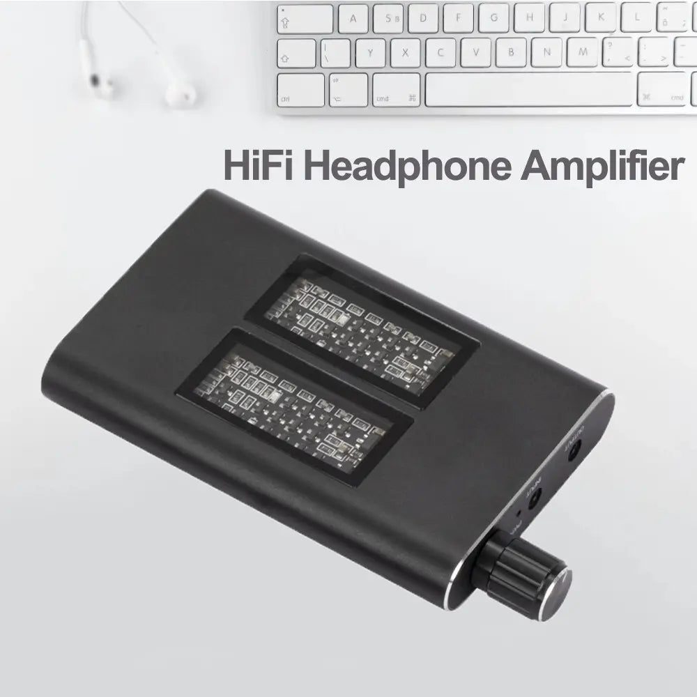 Headphone Amplifier 3.5mm Jack Aux Portable Phone Music Player Earphone Adjustable Audio Amp HiFi Headphone Earphone Amplifier