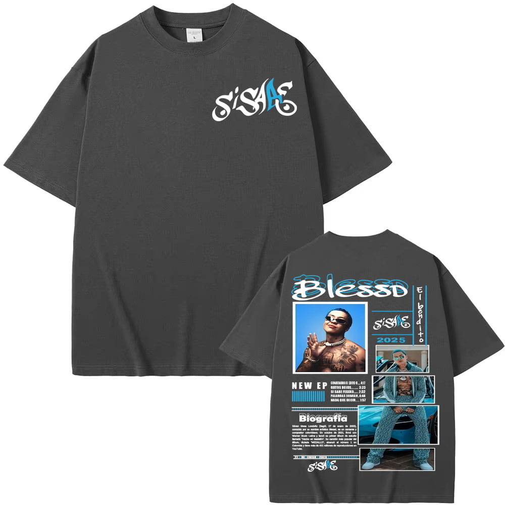 Rapper Blessd Sisabe Album Tour 2025 Merch T Shirts Men Women Fashion Hip Hop Retro T Shirt Summer Tops O-Neck Oversized T-shirt
