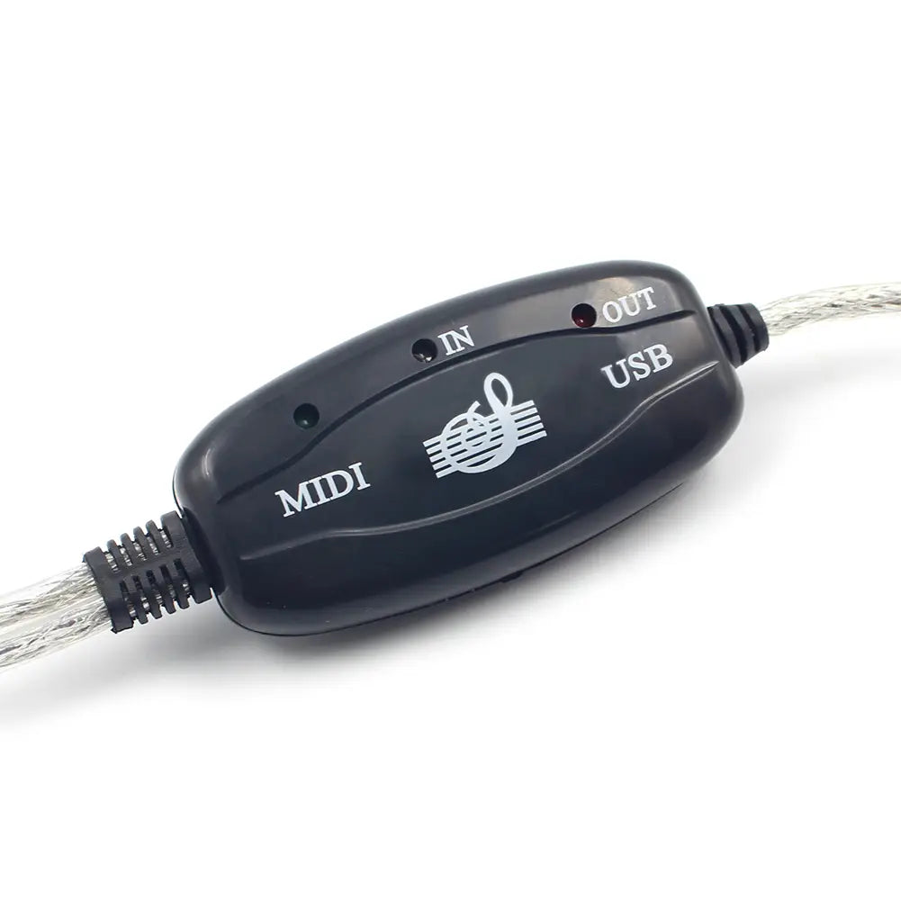 USB IN-OUT MIDI Adapter Cable Set Keyboard Converter Cord PC to Music Electronic Lightweight Portable Music Elements