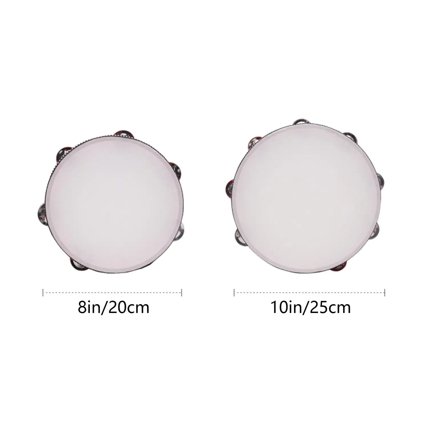 8/10-inch hand-cranked tambourine metal bells percussion instrument ideal for church weddings wedding party games and KTV