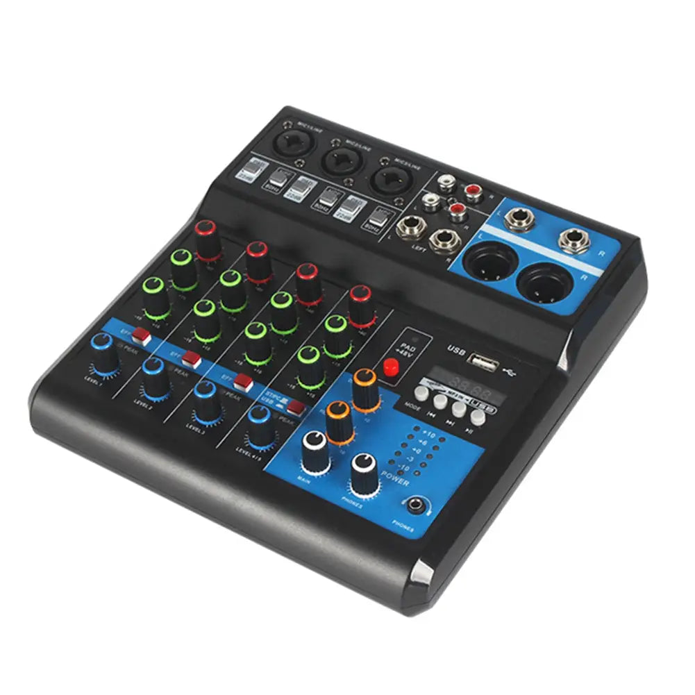 A5 Live Sound Card Mixing Console Mixer For Live Streaming DJ Audio Equipment Professional Audio 5Channel Sound Mixer
