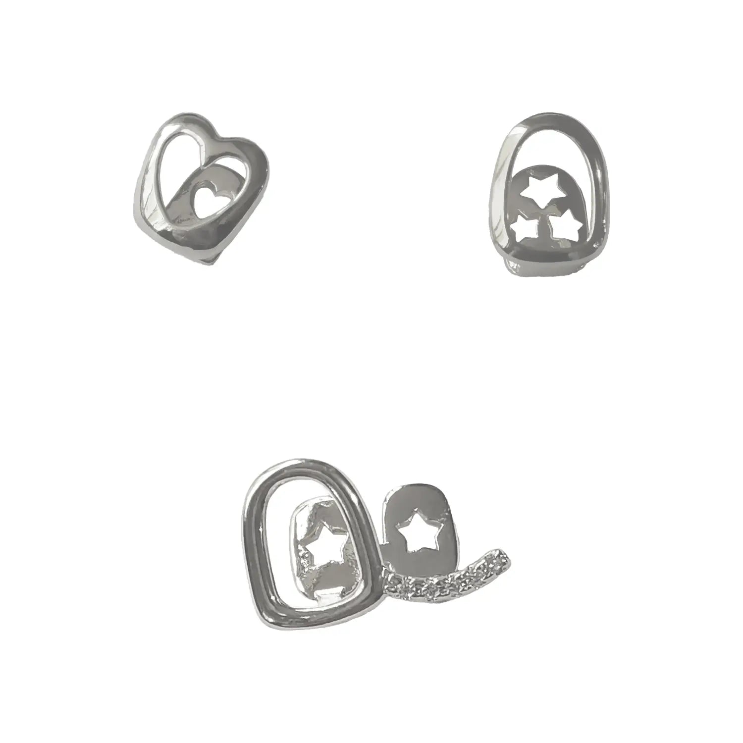 Hip-Hop Personality Fashion Hollowed-Out Three-Piece Set Suitable For Both Men And Women Nightclub Concert