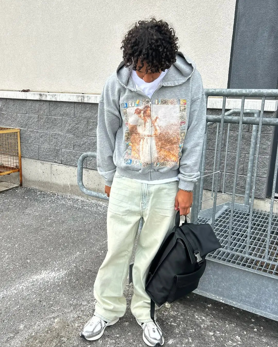 Hip-hop retro spring and autumn men casual hoodie personalized pattern printing Harajuku street men and women sweatshirts