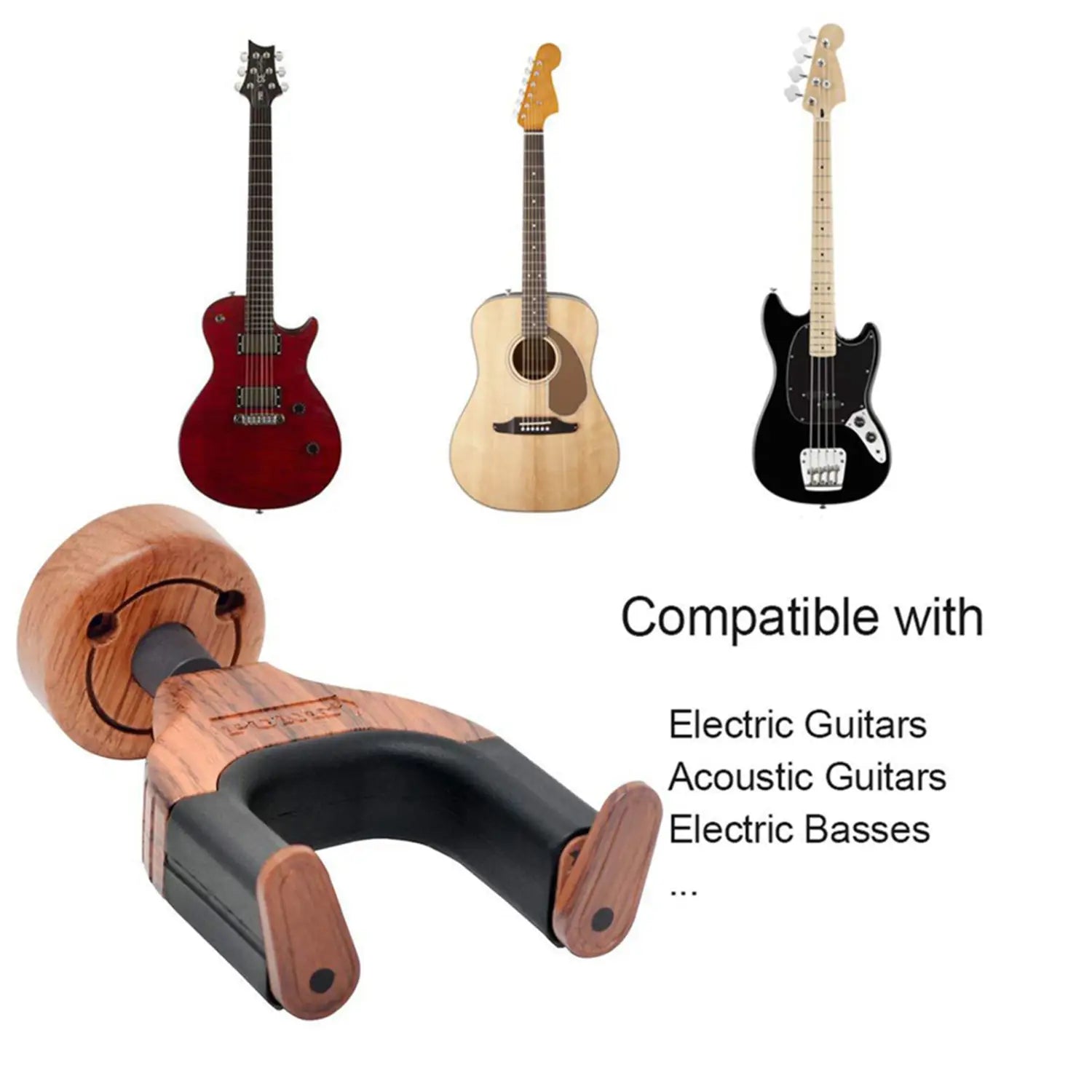 Guitar Hanger Wall Hook Holder Stable Music String Instruments Holder Stand forAcoustic Electric Classical Bass Guitars