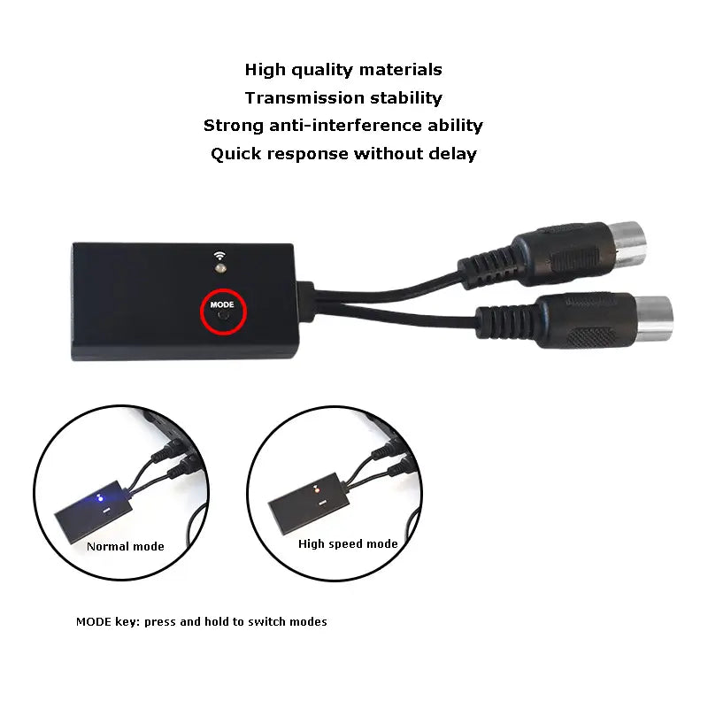 5Pin Anti-Interference High Compatibility Wireless BT 5.0 MIDI Adapter For Digital Pianos Electronic Keyboards