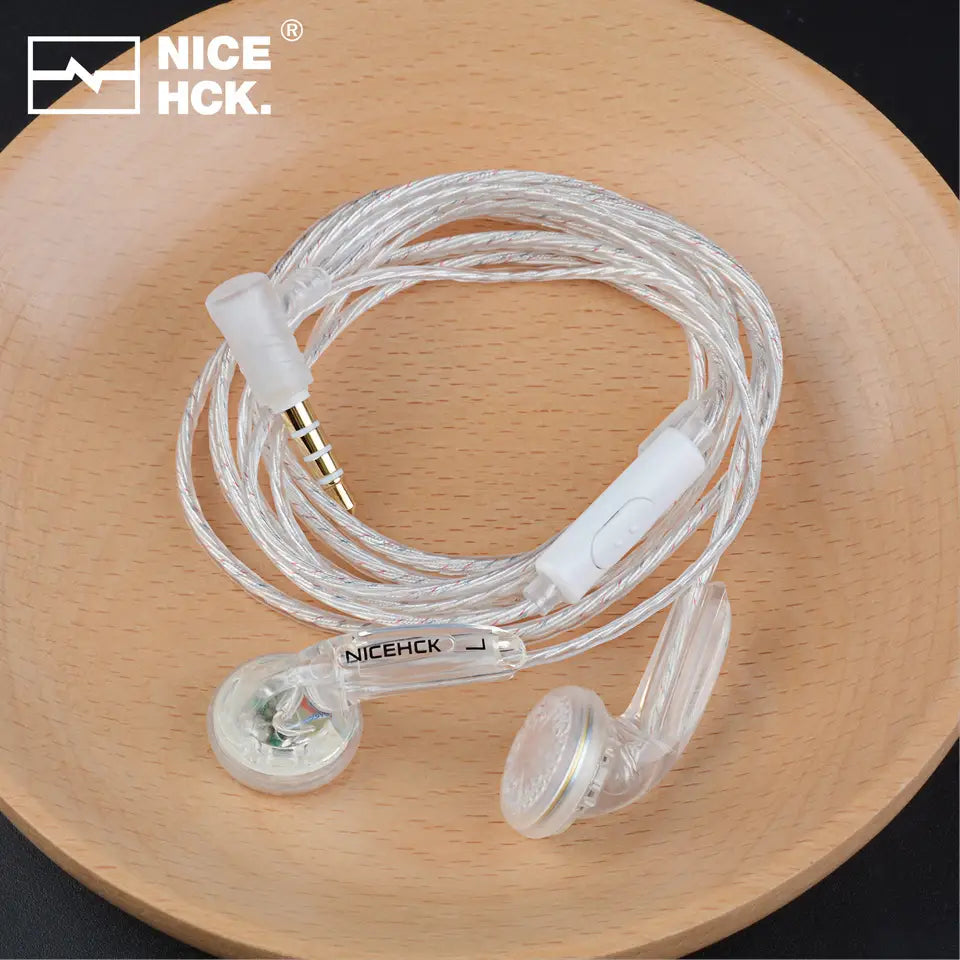 NiceHCK YD30 UV Varnish Surface 3.5mm HIFI Music Wired Earbud 15.4mm Dynamic HD Microphone Earphone for Gaming Meeting Vido EB2S