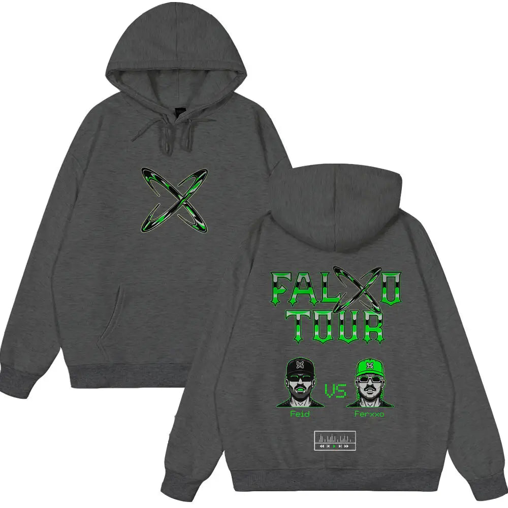 Rapper Feid Ferxxo Tour 2026 Print Hoodie Men Women Fashion Hip-Hop Sweatshirts Casual Cotton Oversized Pullover Streetwear Tops
