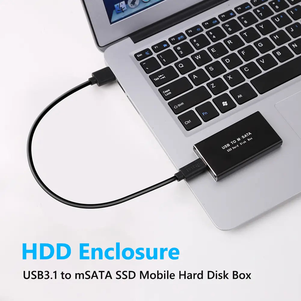 mSATA To USB 3.0/3.1 SSD Enclosure External HD Hard Drive Disk Box Storage Case Adapter