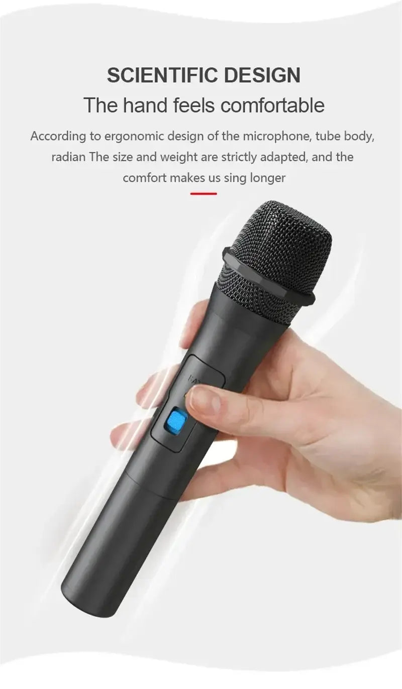 Wireless Microphone System Kits USB Receiver Handheld Karaoke Speaker Micro Phone Home Party Smart TV Speakers Singing Mic