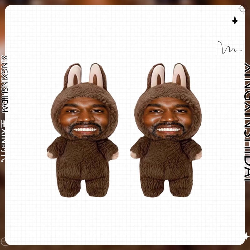 Kanye West Hip-Hop Trendy Pendant Same Layeye Design Birthday Present Trending Toy for Fans Stuffed Animals & Plush