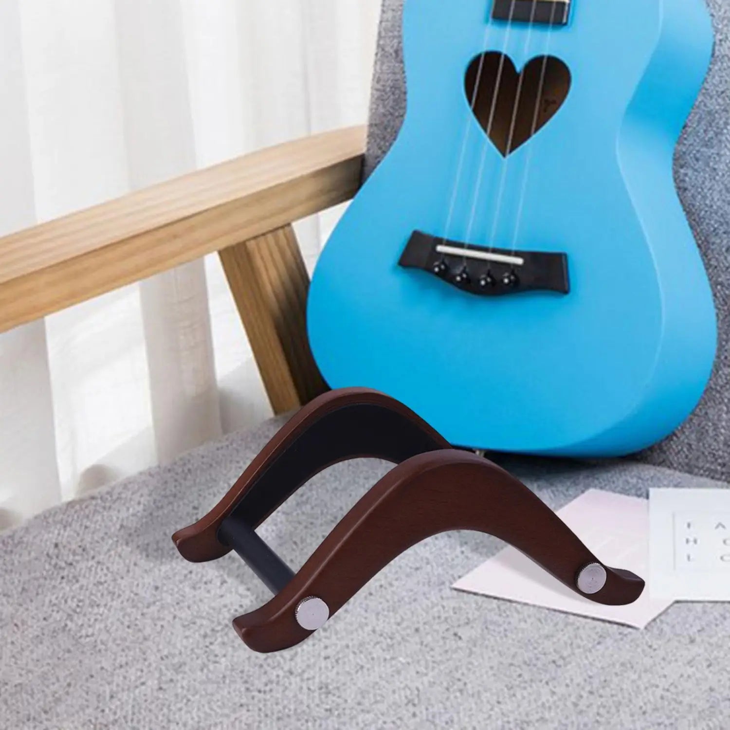 Elegant Wooden Guitar Stand Universal Floor Holder for Acoustic Electric Bass Ukulele Banjo Musical Instrument Support