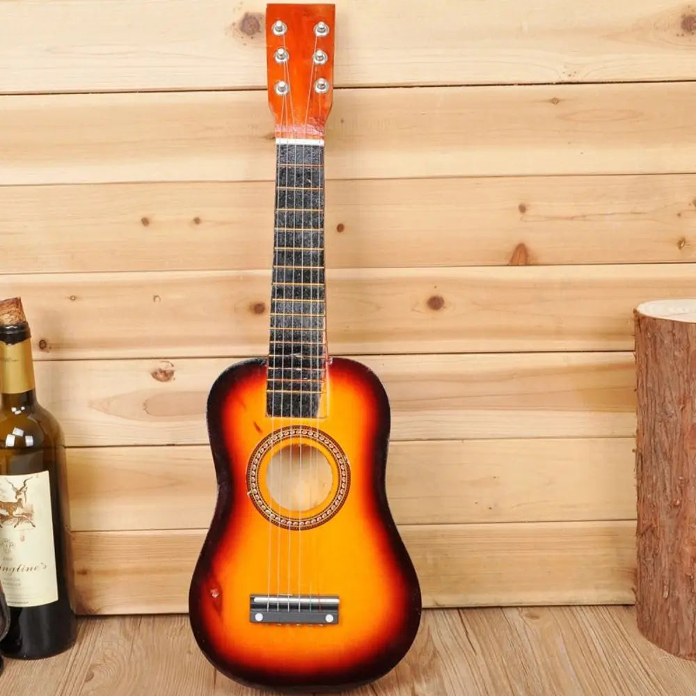 Solid Wood Children’s Guitar Classical Adjustable String Knob Children’s Instrument Toy High Sound Quality Durable