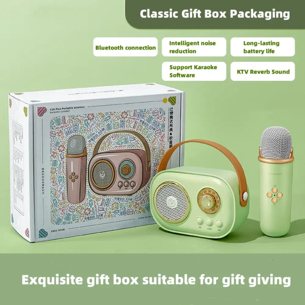 Karaoke Wireless Portable Bluetooth Speaker With Microphone Radio FM Machine Mini Music Sound Box Caixa De Som Small Mp3 Column