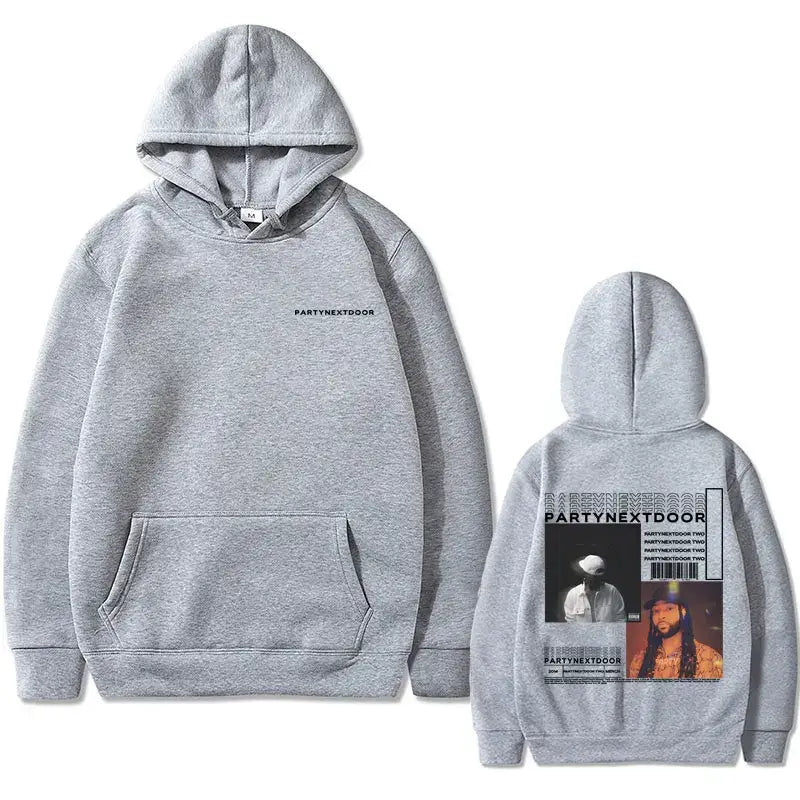 Rapper Partynextdoor Partynextdoor Double sided Printed Hoodie Men’s Casual Street Wear Men’s Hip Hop Retro Sweatshirt WK