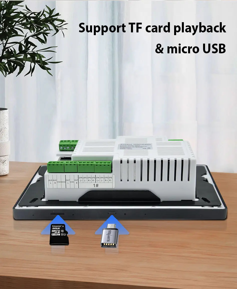 Smart Home Theater Sound Amplifier WiFi Bluetooth In-wall Android Music Panel Stereo Mini Ceiling Speaker Set Hotel Residential