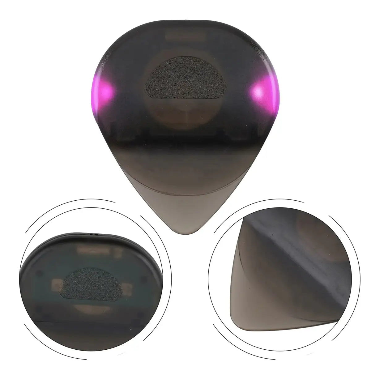 Guitar Picks 1 Pcs with High-Sensitivity LED Light Musical Instrument Glowing Plectrum Non-Slip for Bass Electric Guitarists