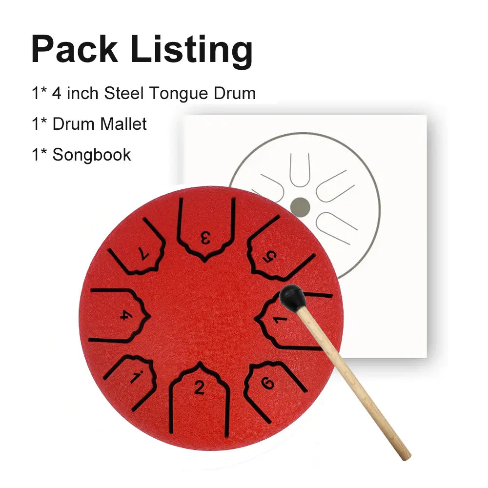 Mini Steel Tongue Drum 4 Inch 8 Notes Rain Drum for OutsideSteel Tongue Drum Rain Chime Musical Instruments for Adults Kids