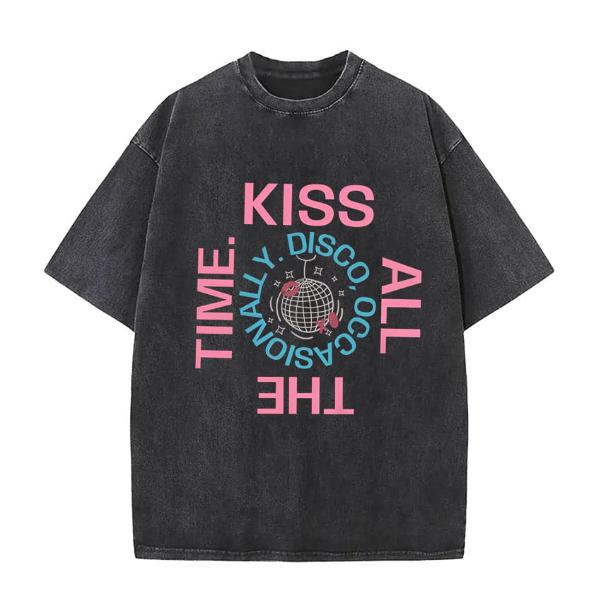 Vintage Washed Harry Styles Graphic T-shirt Men’s Pop Album Hip Hop Short Sleeve T-shirts Casual 100% Cotton T Shirt Streetwear